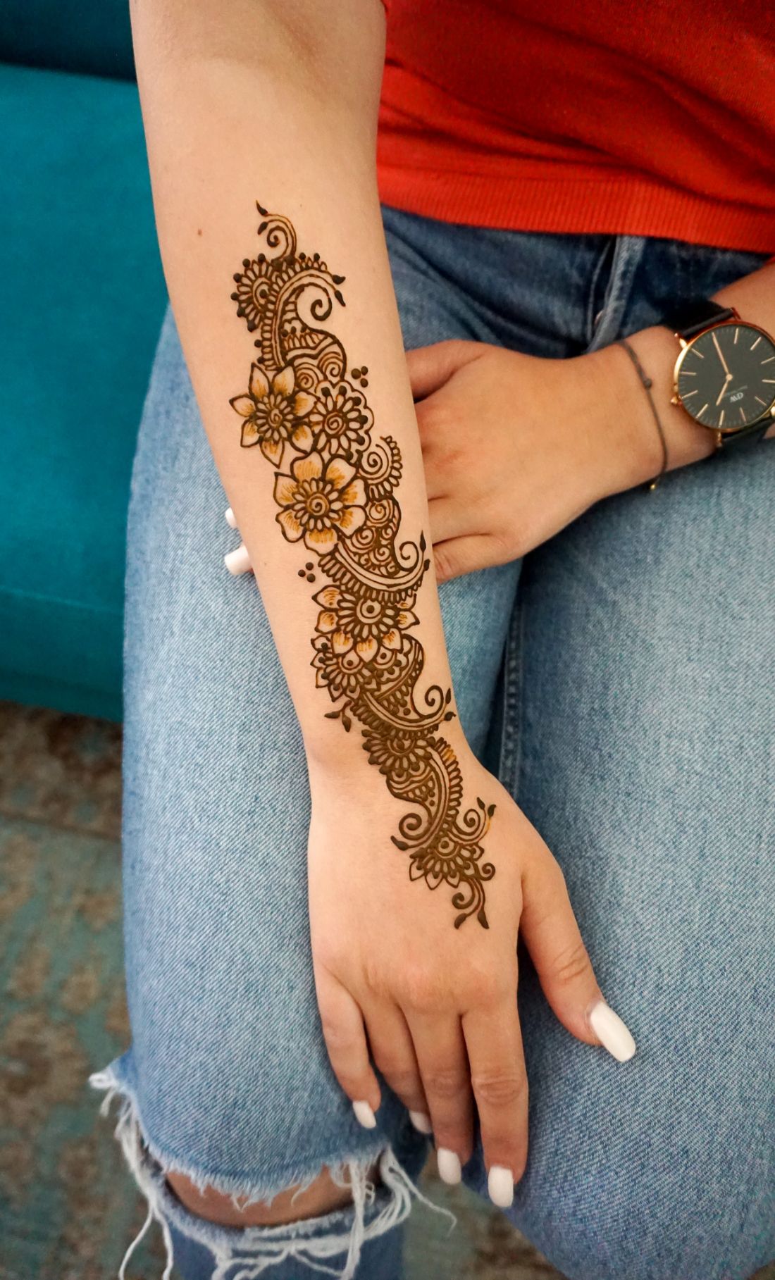 Florales Henna Design von Henna Art, einfach so, für sich selber