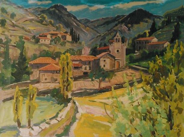 In der Provence Ölbild von Richard Wannenmacher 1981 48x36cm Nr.104