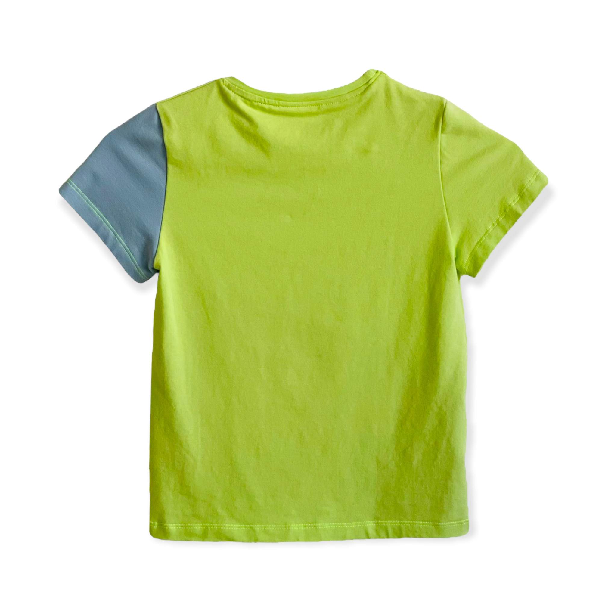 T-Shirt neongelb hellblau