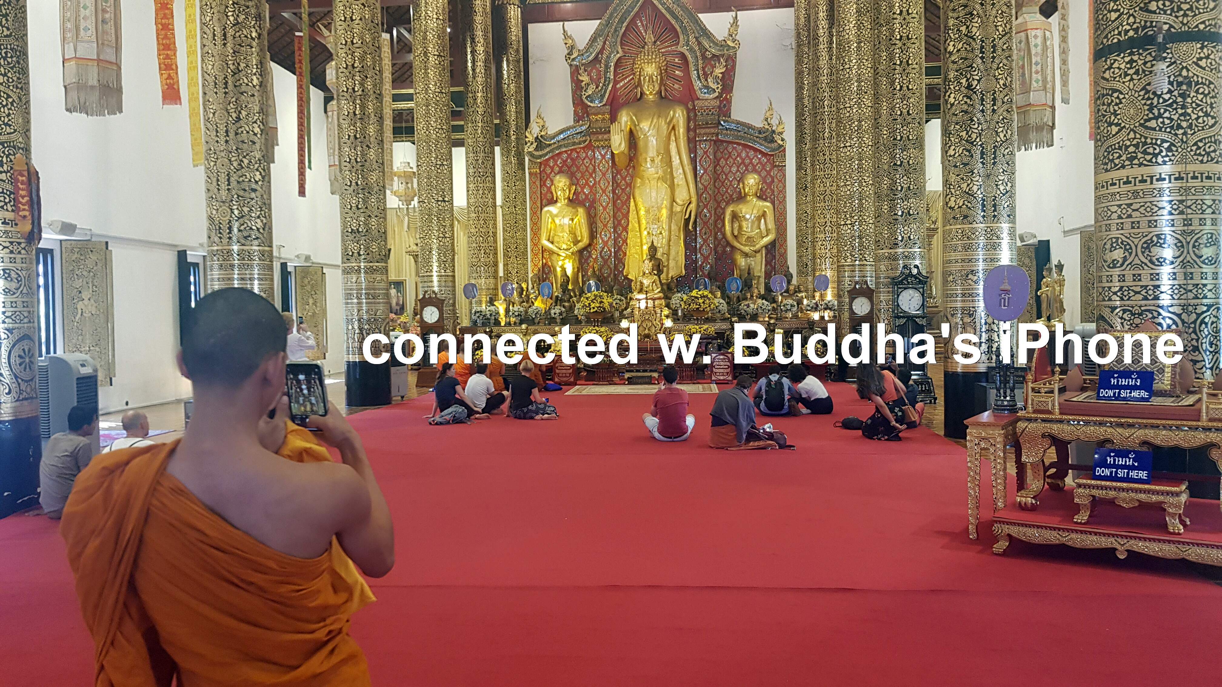 connected with Buddha's iPhone ?!? in Chang Mai