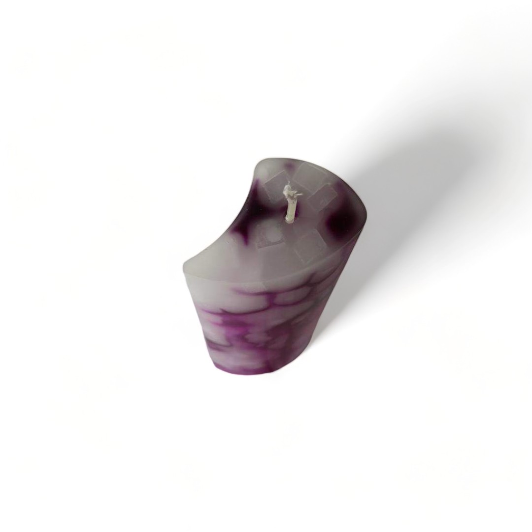 Kerze Welle, mit Farbverlauf, violett