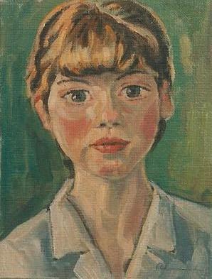 Mädchen Ölbild von Richard Wannenmacher 1982 18x23cm Nr.816