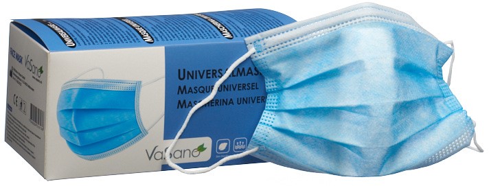 VaSano Universalmaske 3-schichtig 50 Stk Blau