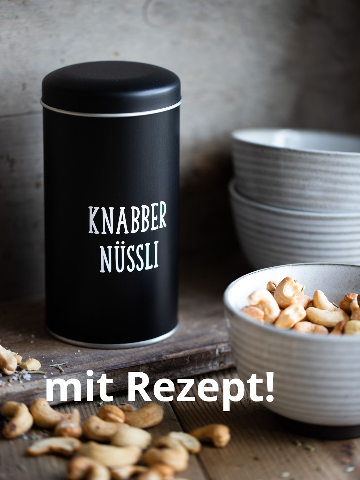 Knabber-Nüssli Dose mit Rezept