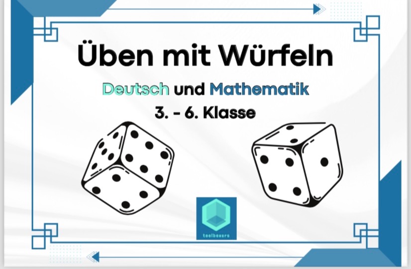 Üben mit Würfeln- Fächer mit 14 Lernspielideen für Mathematik und Deutsch 3. bis 6. Klasse