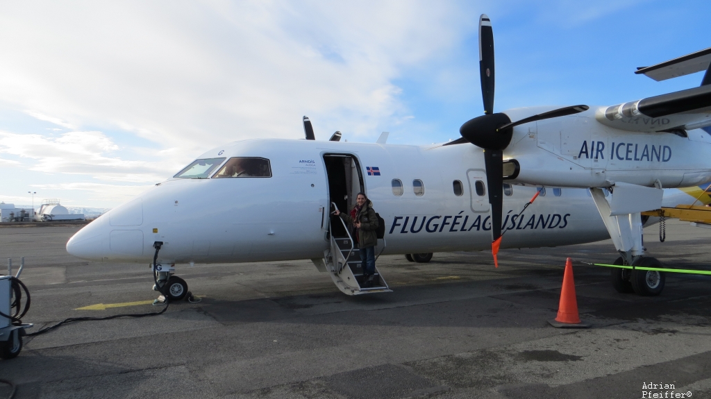 Abflug in Reykjavik nach Kulusuk/Grönland mit der Air Iceland