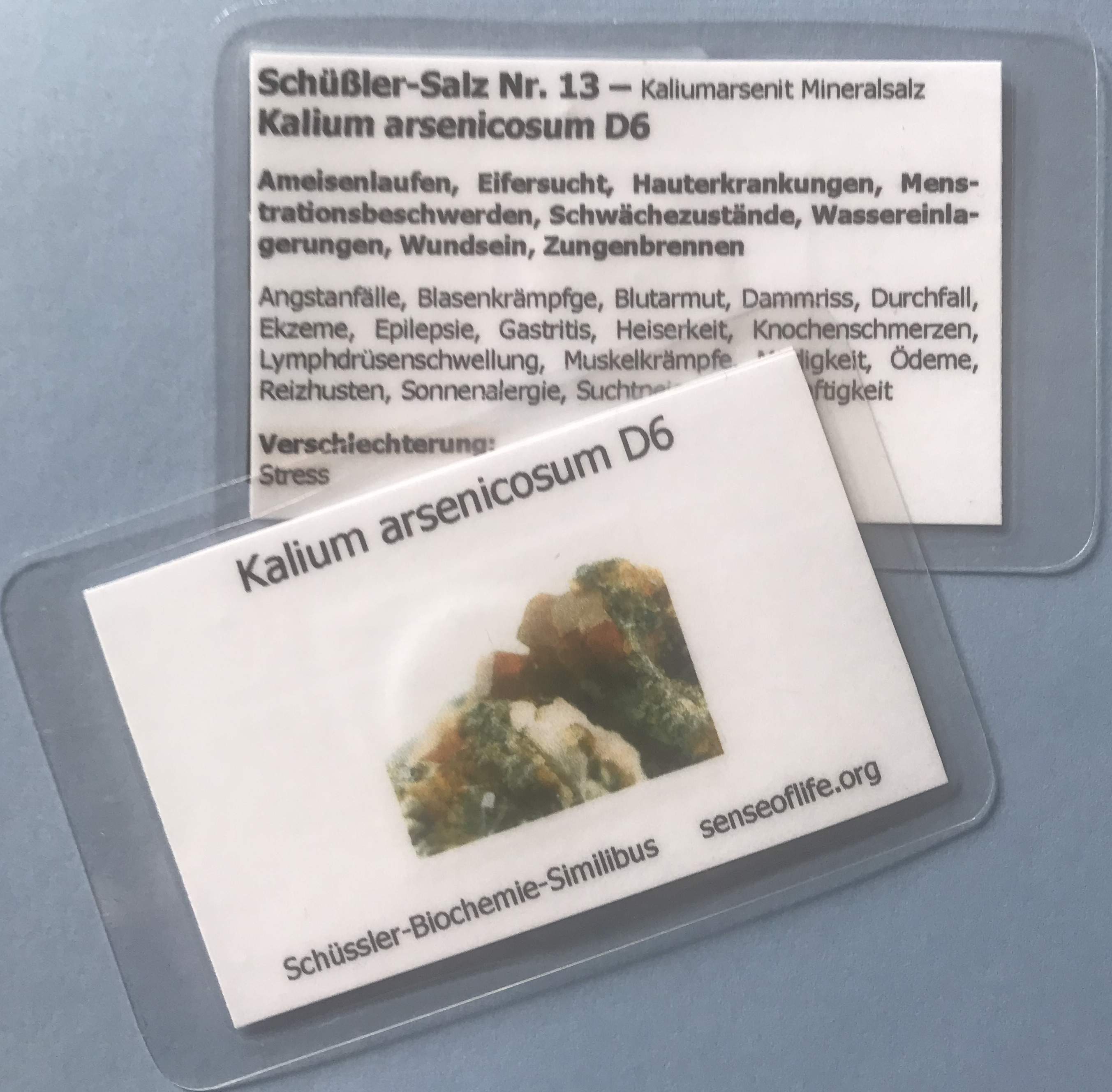 Nr. 13 Kalium arsenicosum D 6 Schüssler Similibus-Bio-Chip