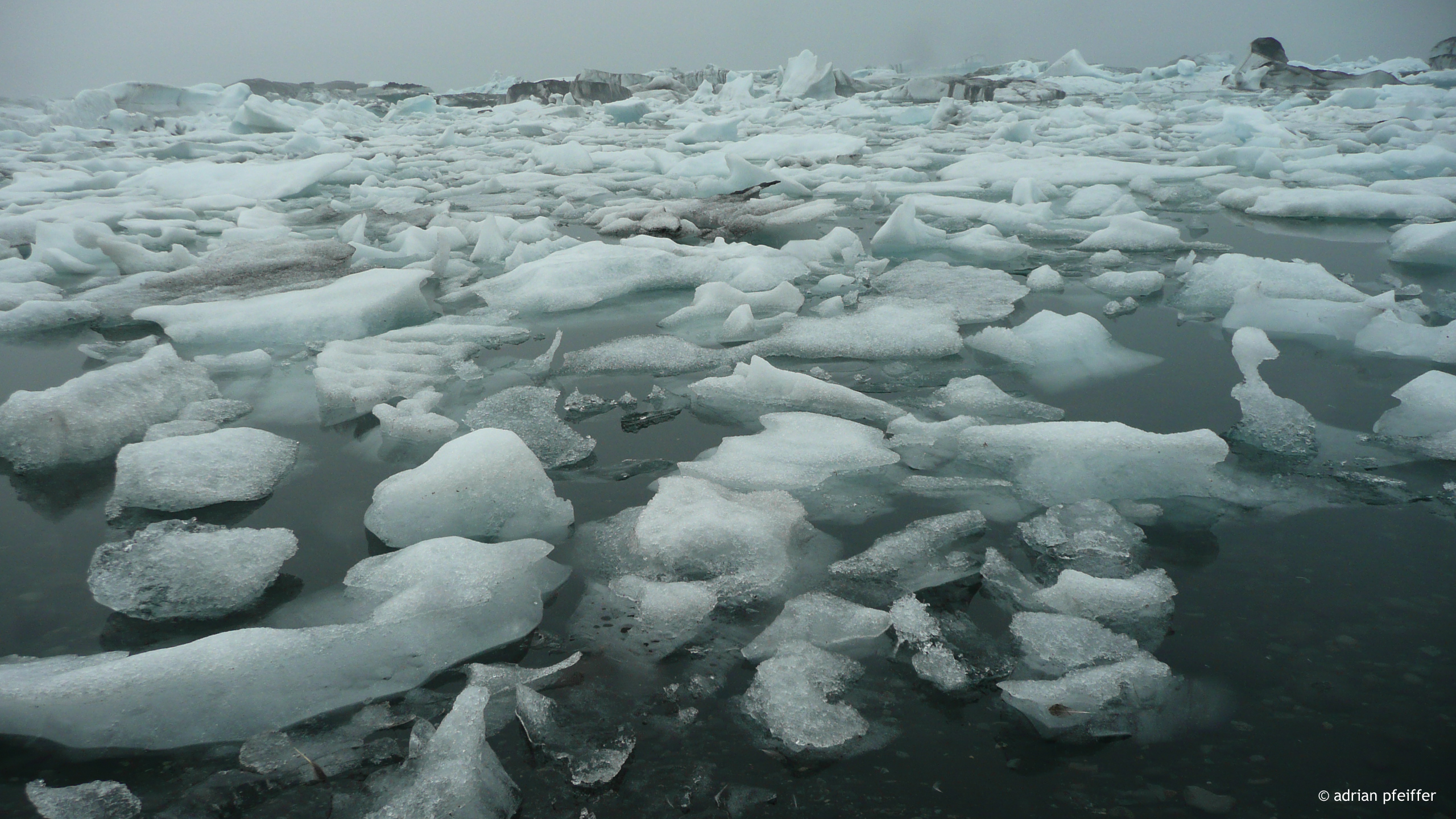 Eisschollen des Skaftafellsjökull treiben