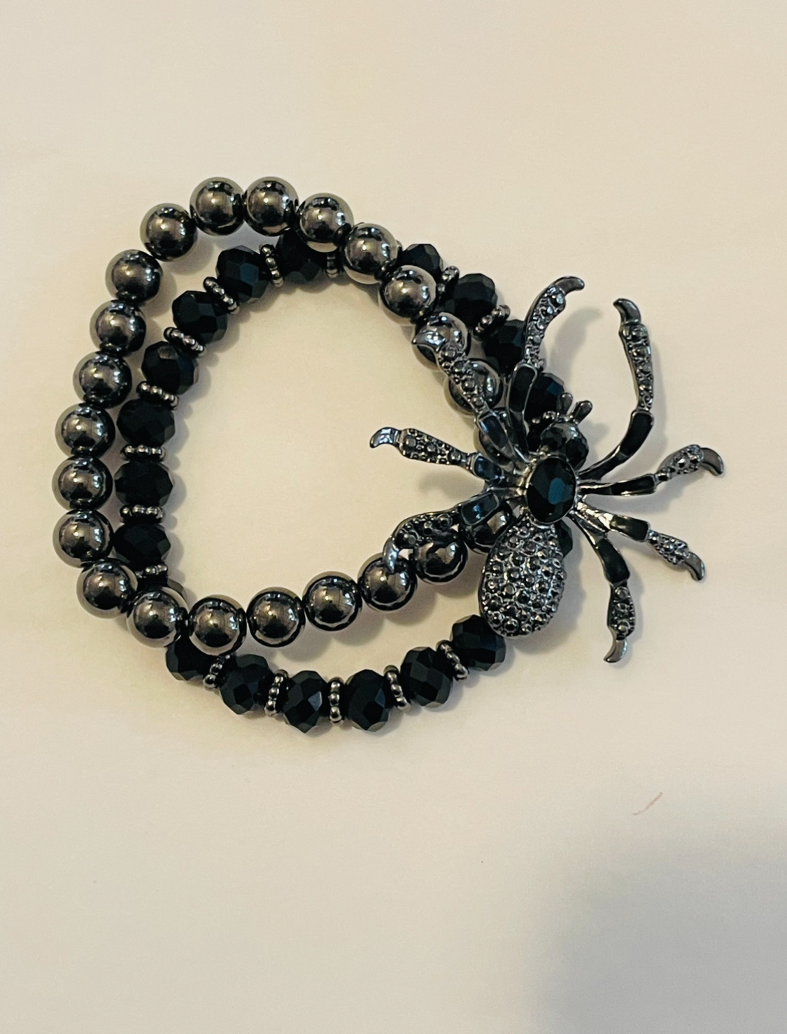 Gothic Dark Spider Perlenarmband