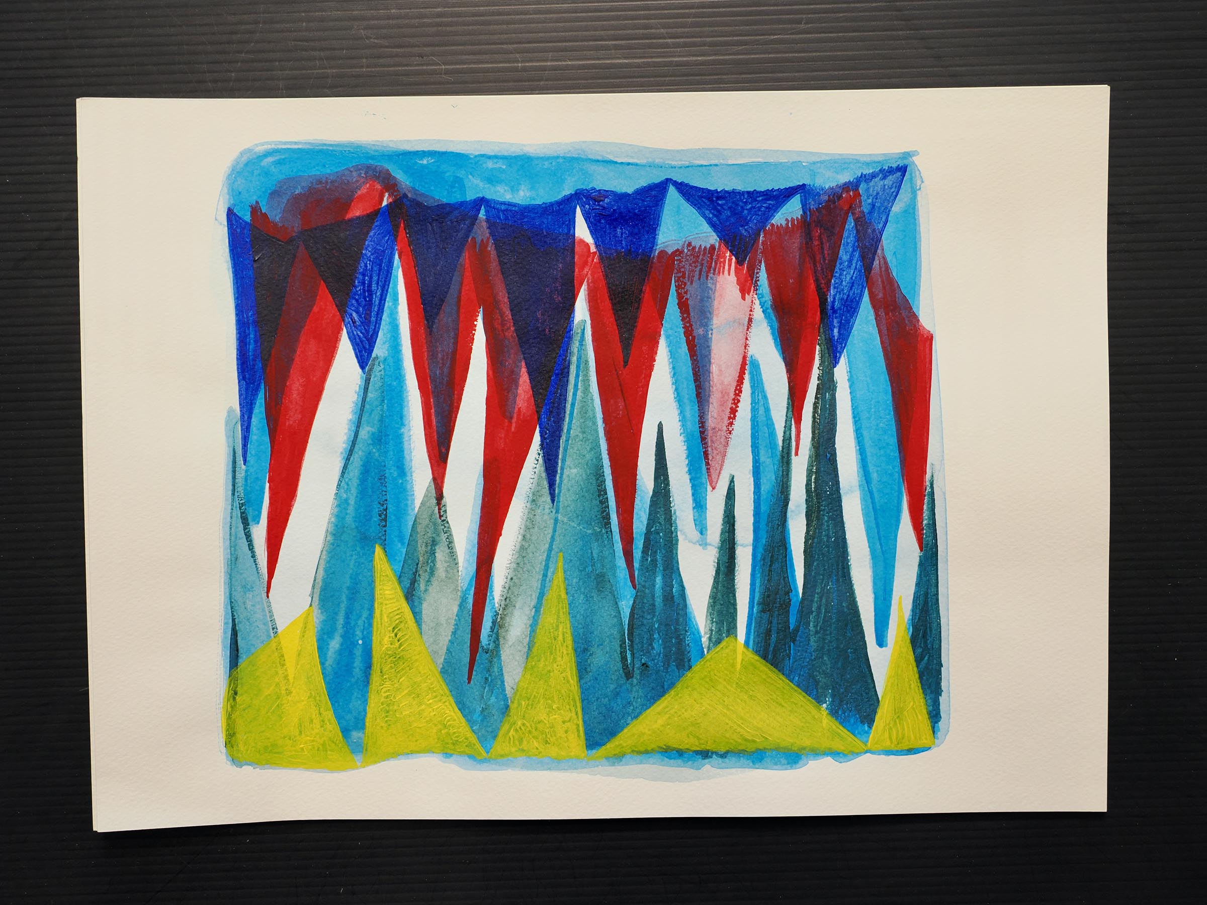 Aquarell, Acryl auf Papier. 25 x 35 cm.