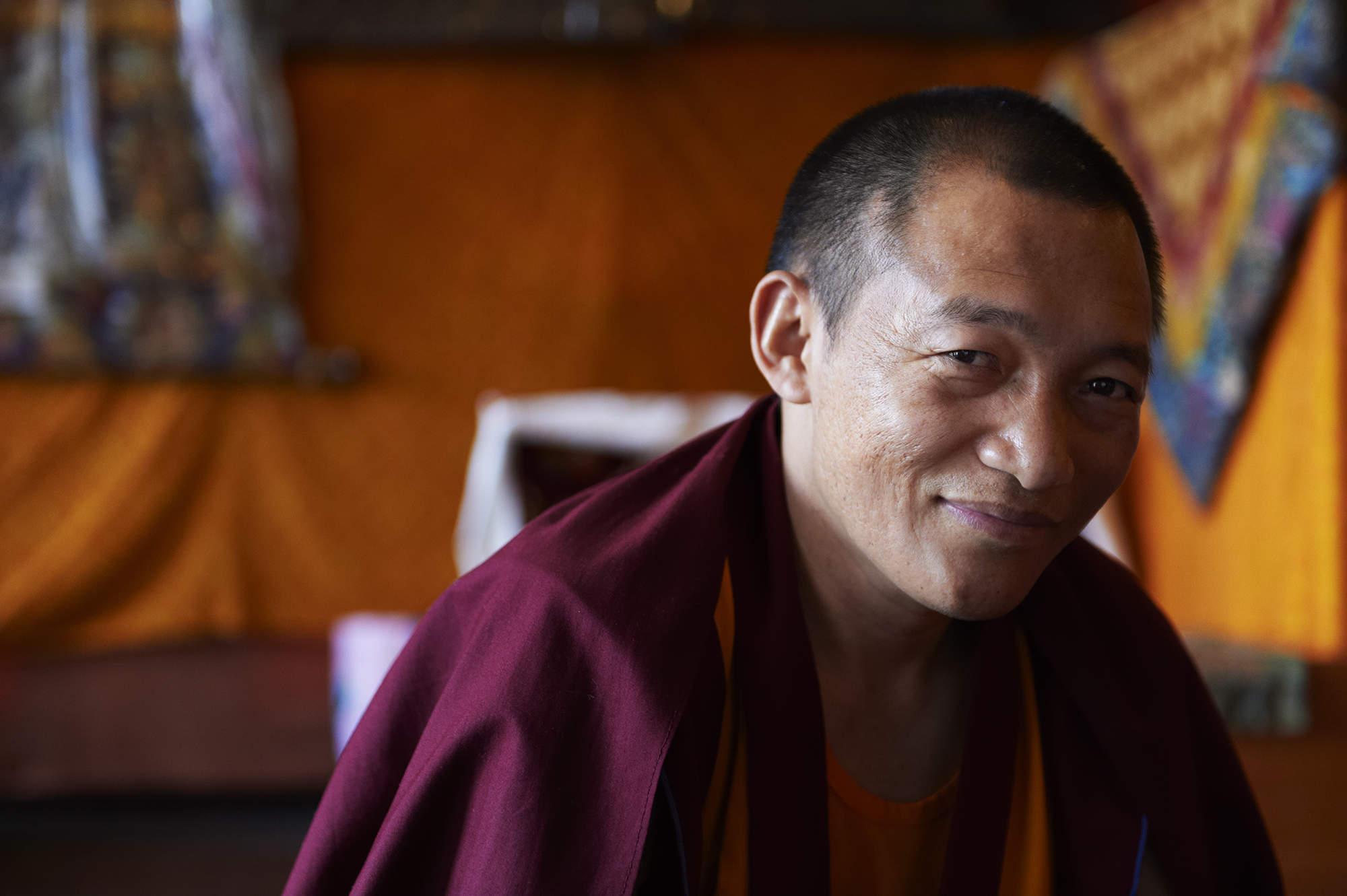 Tibetischer Mönch im Kloster Rikon
