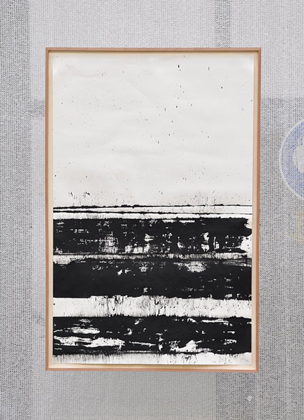 tameshigiri II, 2013, Monotypie, Acrylfarbe auf Papier, 108 x 70 cm