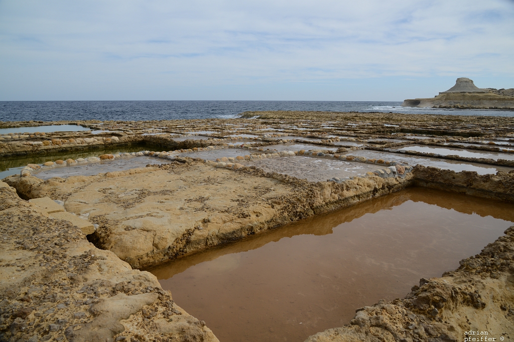 Salzpfannen an der Nordküste Gozos