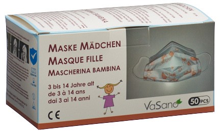 VaSano z Kinder Maske für Mädchen 3-14 Jahre 50 Stk