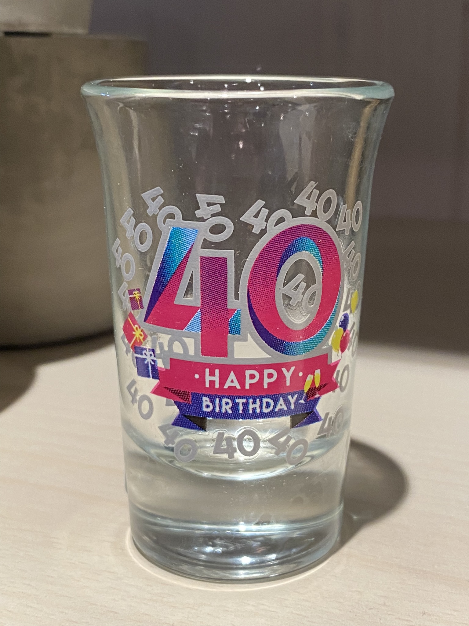 Schnapsglas -  Shotglas - 40. Geburtstag