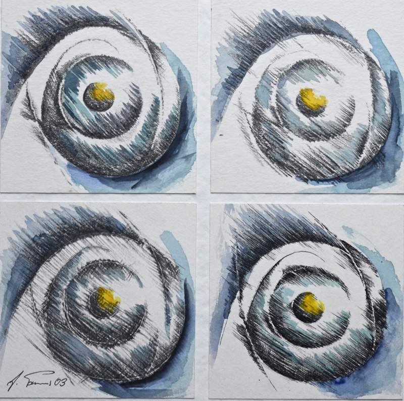 „Spiralen“ 2003, 30x30 cm