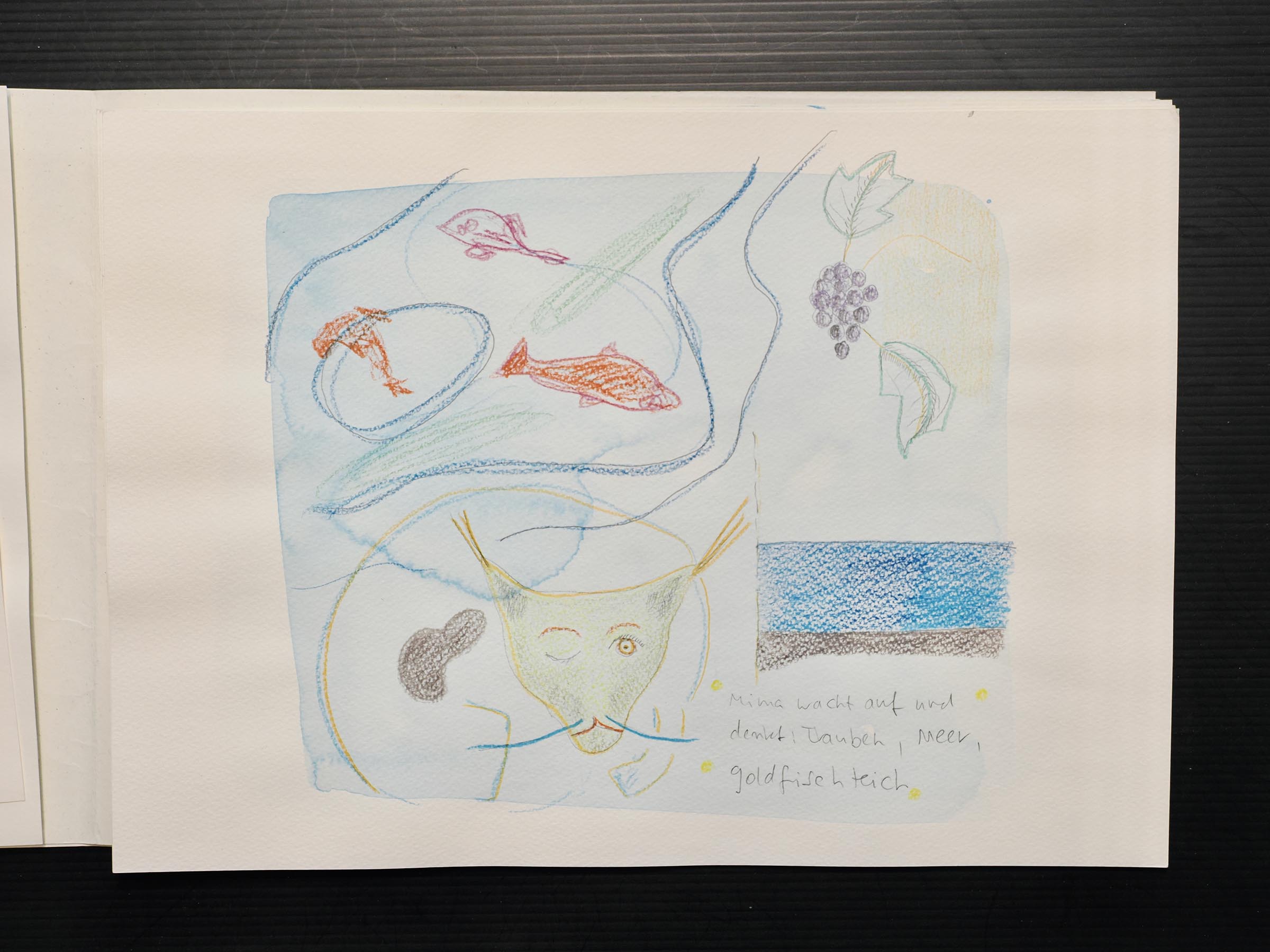 Aquarell, Bleistift, Farbstift auf Papier. Tafel 5.