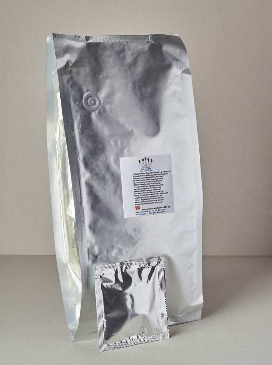 Royal Coffee Silver, Mix Robusta/Arabica, 100% Vietnam Single Origin, 20 ESE Kaffee-Pads