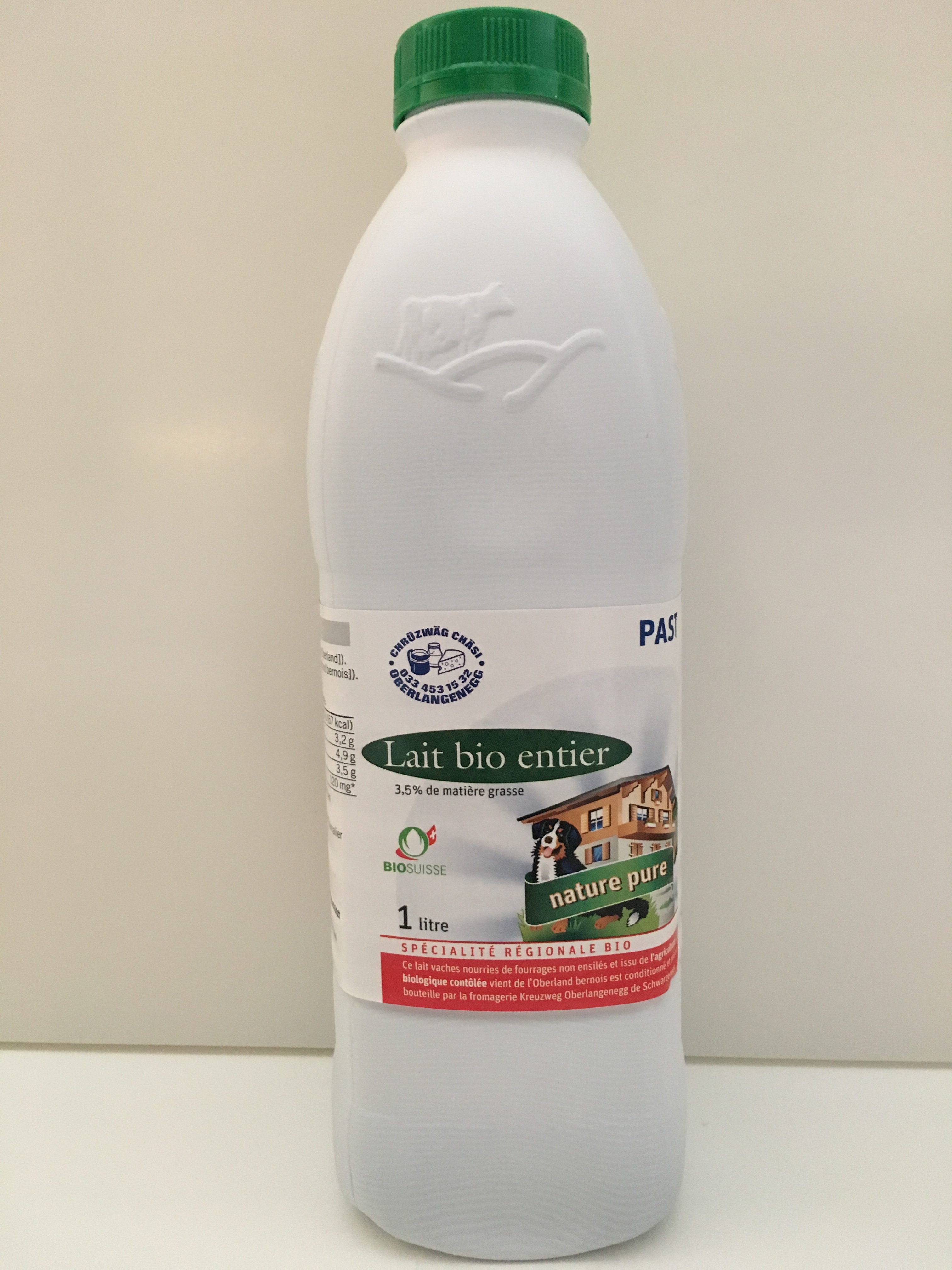 Milch: Bio Vollmilch past 3,5% Fett Region Emmental