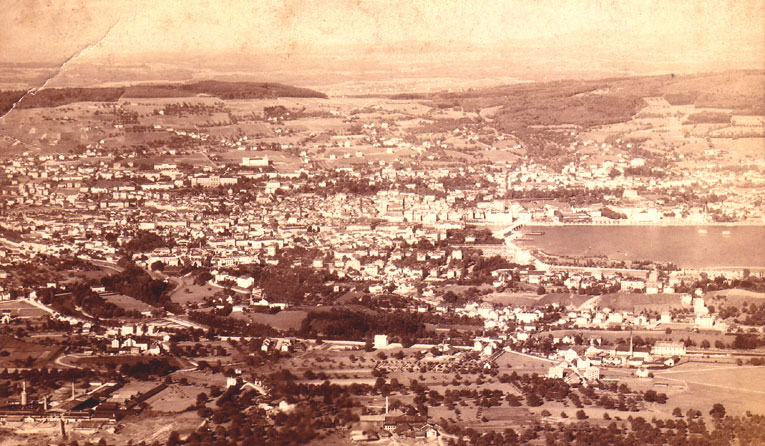 Blick auf Zürich um 1900