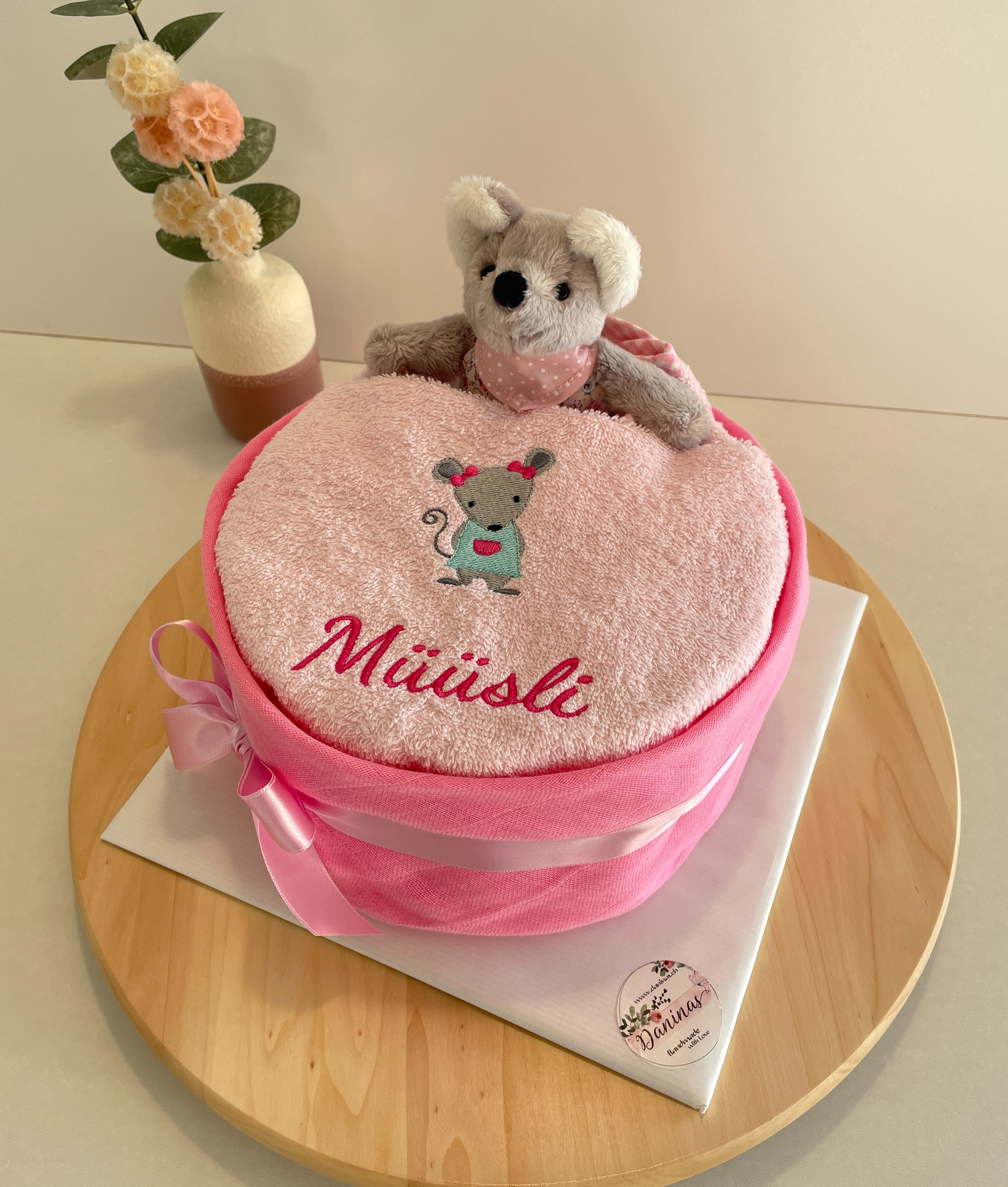 Windeltorte Müüsli rosa