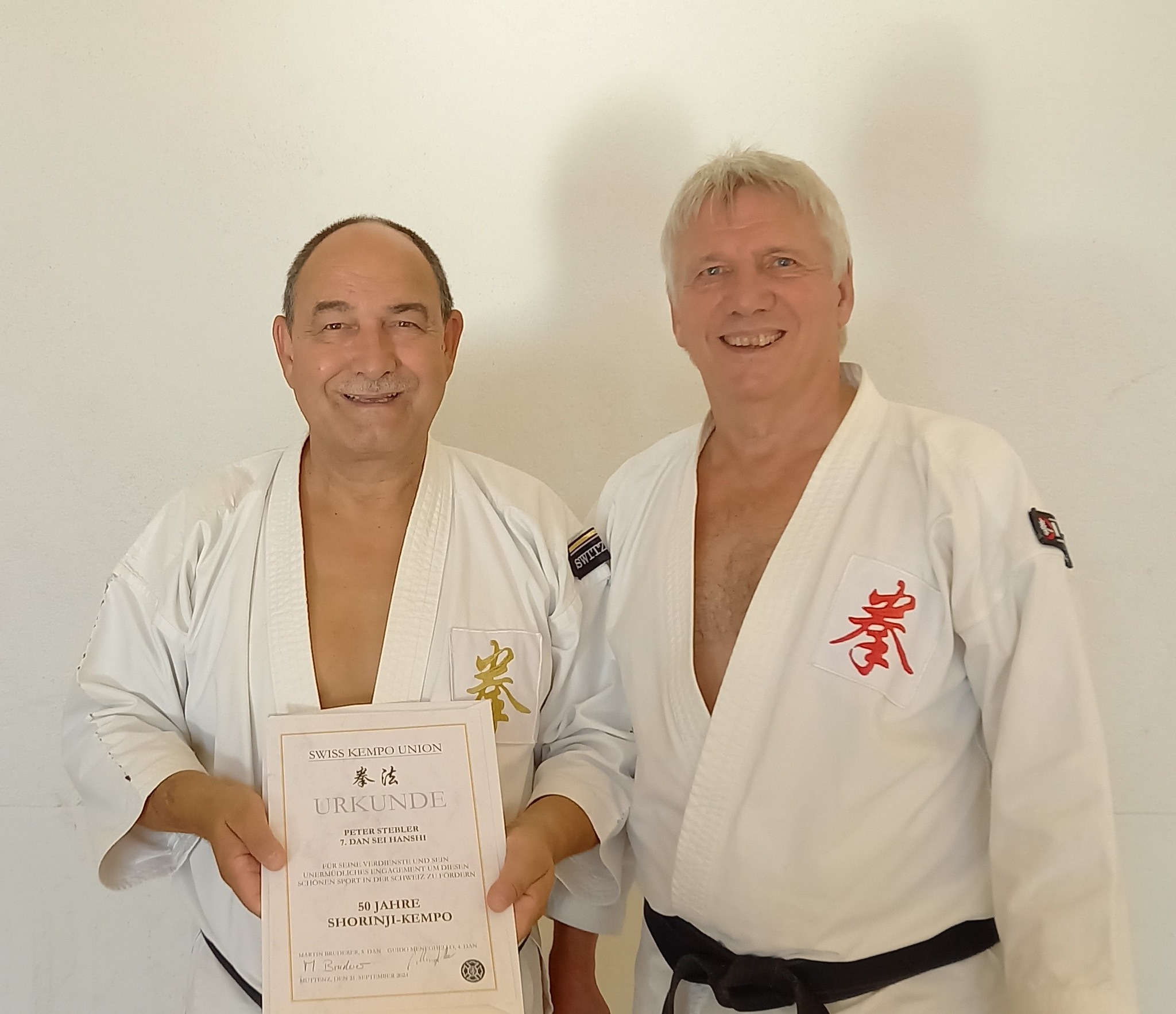 Würdiung für 50 Jahre Shorinji-Kempo..