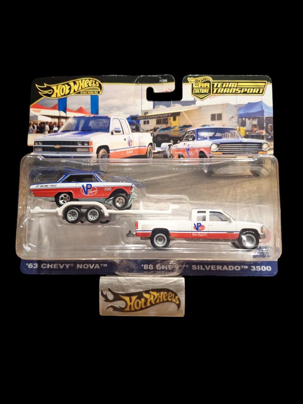 HW Premium Team Transport #68 63 Chevy Nova 88 Chevy Silverado 3500