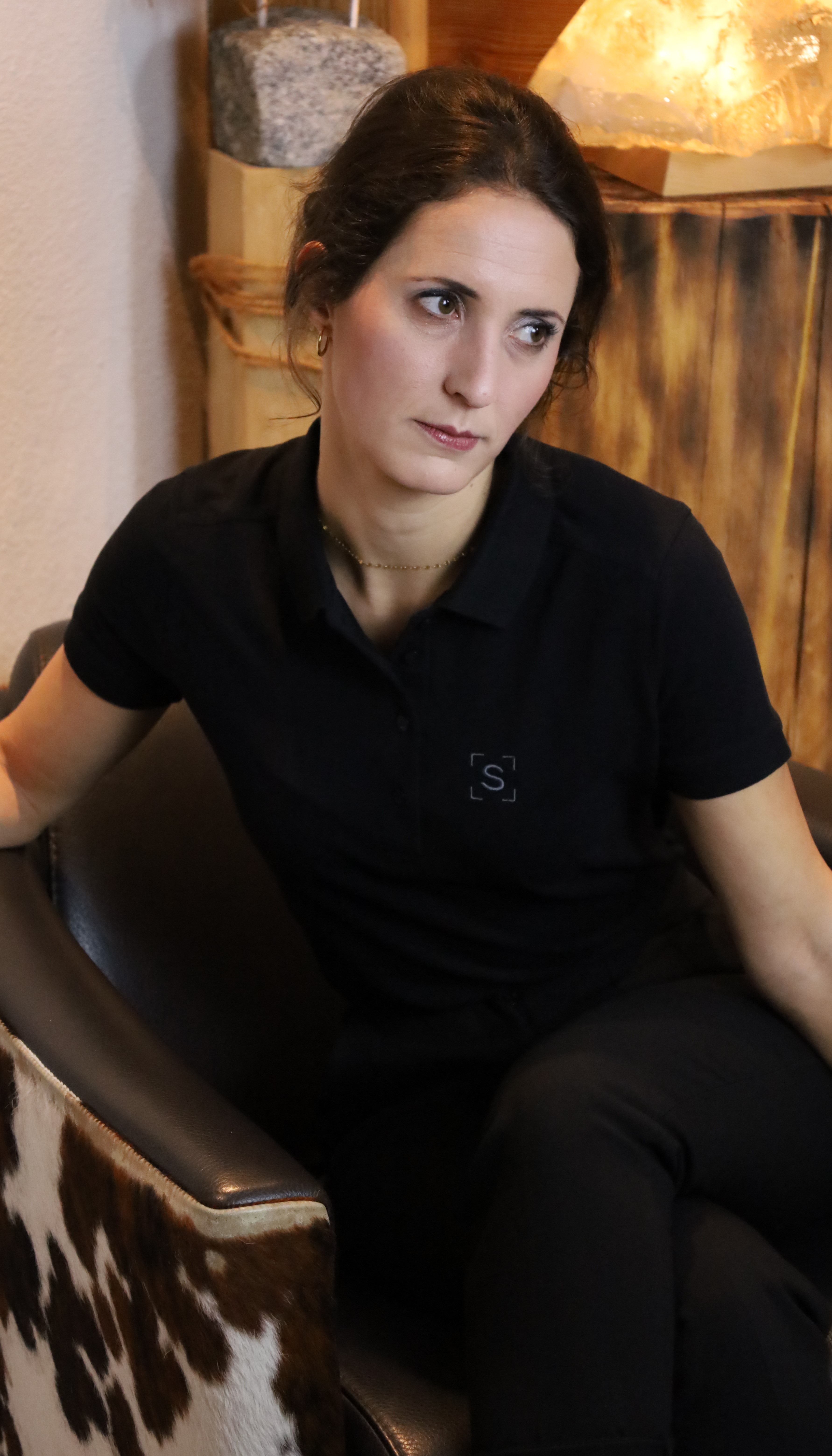 Damen Poloshirt schwarz - STEFFIRAUCH