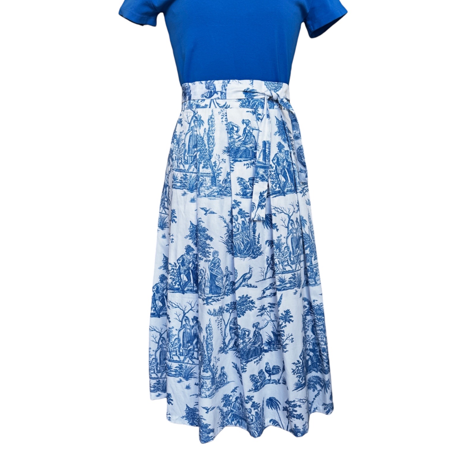 Wickelrock Toile blau weiss