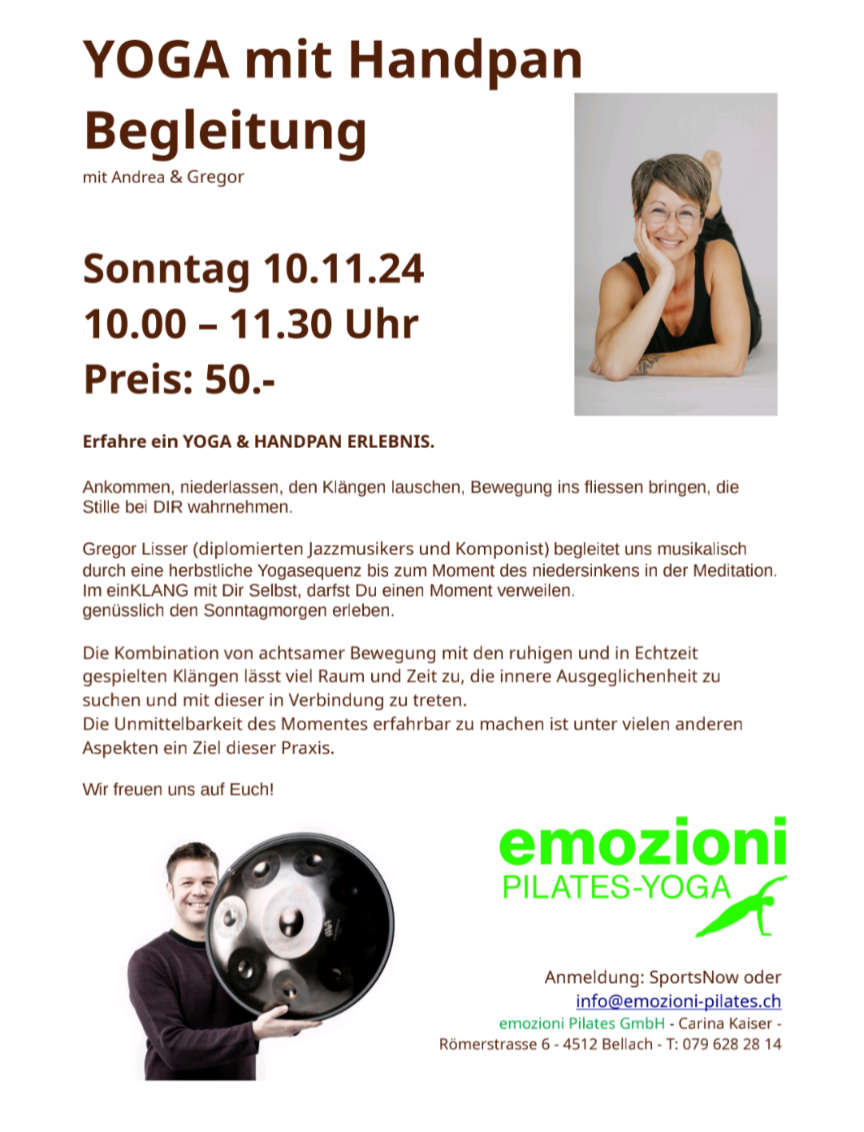 Yoga & Handpan mit Andrea und Gregor