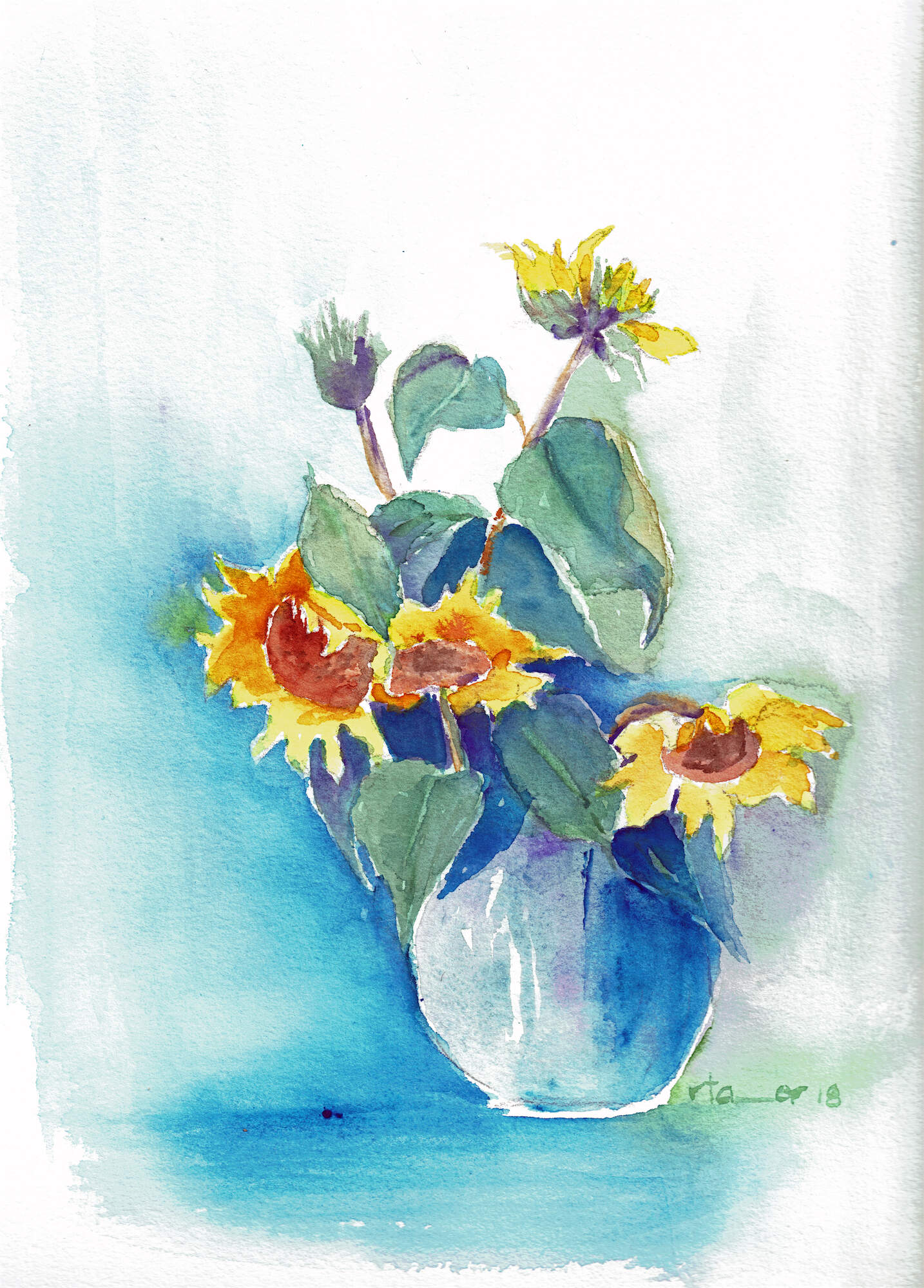 Sonnenblumen in Vase