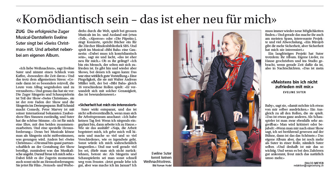 Neue Zuger Zeitung / Oktober 2012