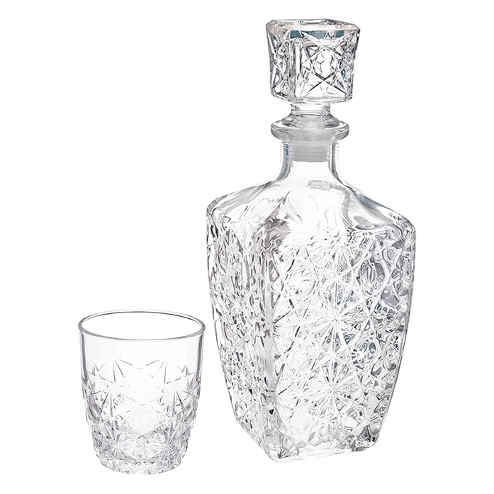 Bormioli Rocco 7-teiliger Dedalo Whisky-Dekanter & Glas