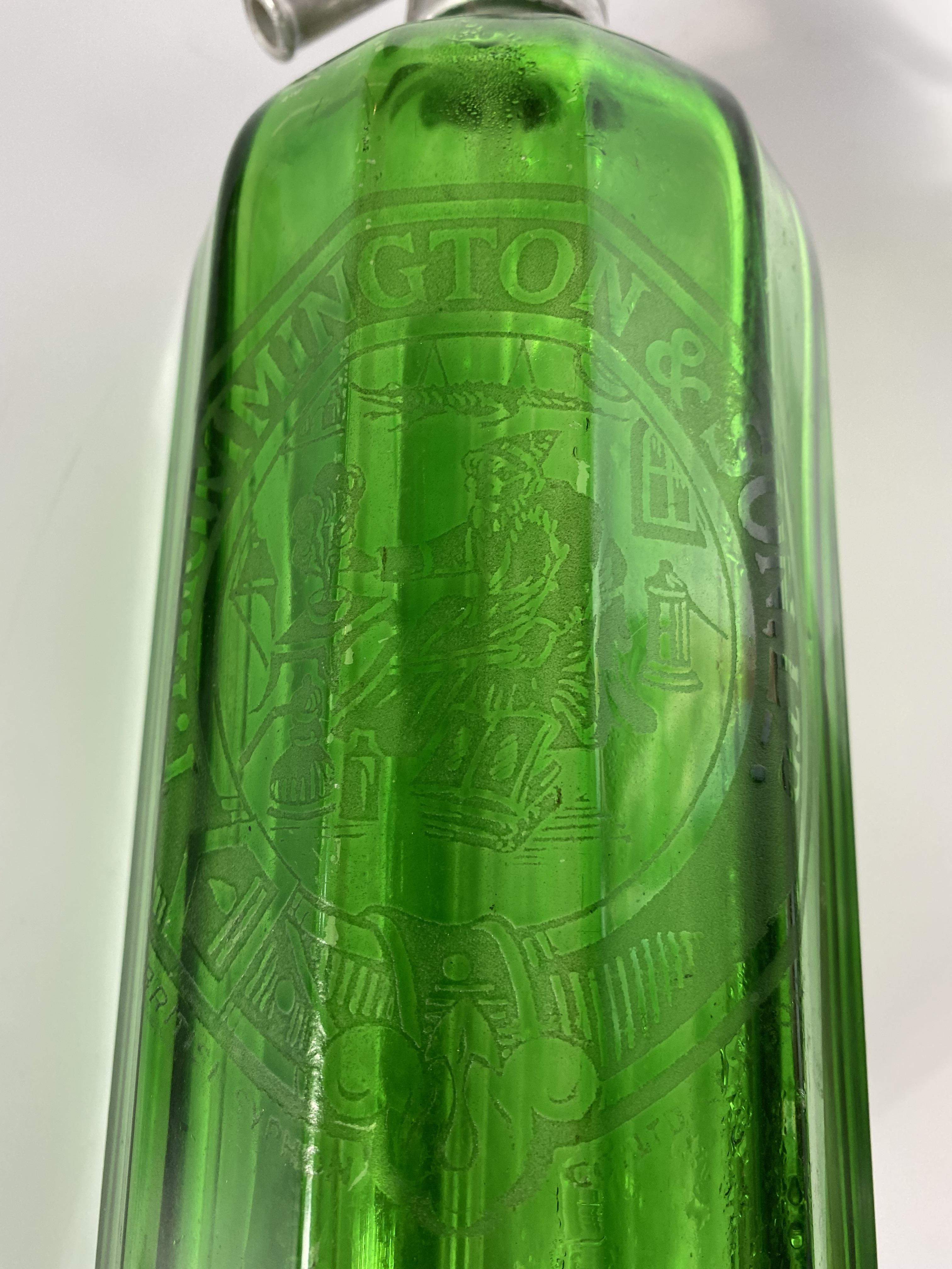 Antike Sodaflasche Grün um 1920