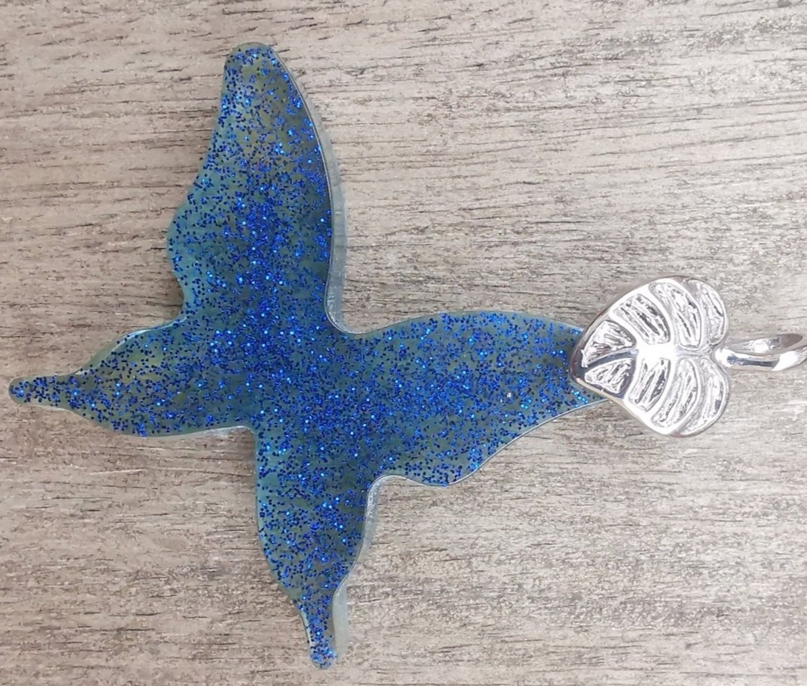 1760 - Blue Glitter Butterfly