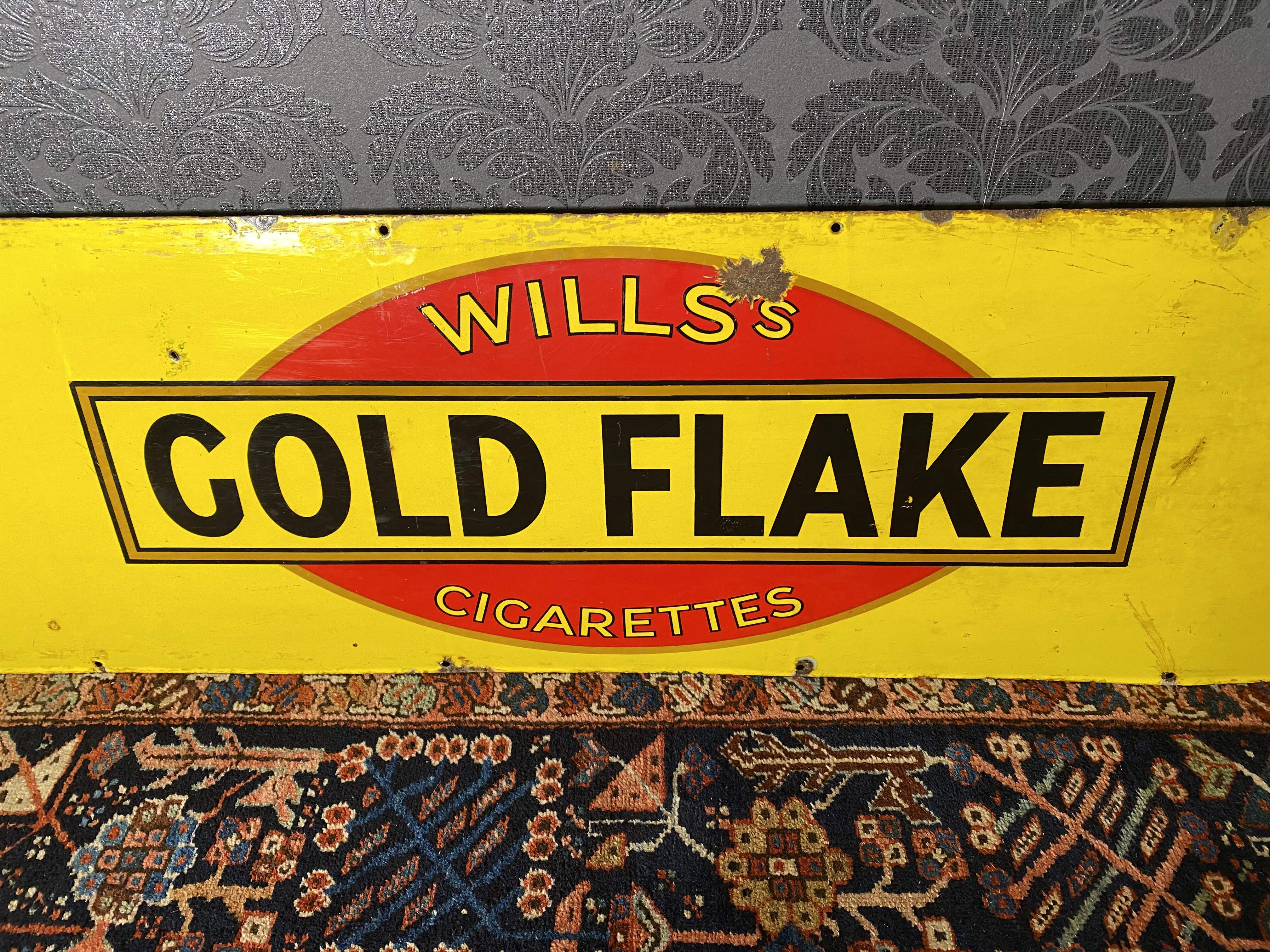 Emailschild Gold Flake Cigarettes um 1940