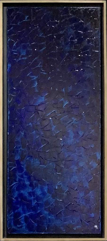 Abstract painting blue night - Peinture abstraite nuit bleue