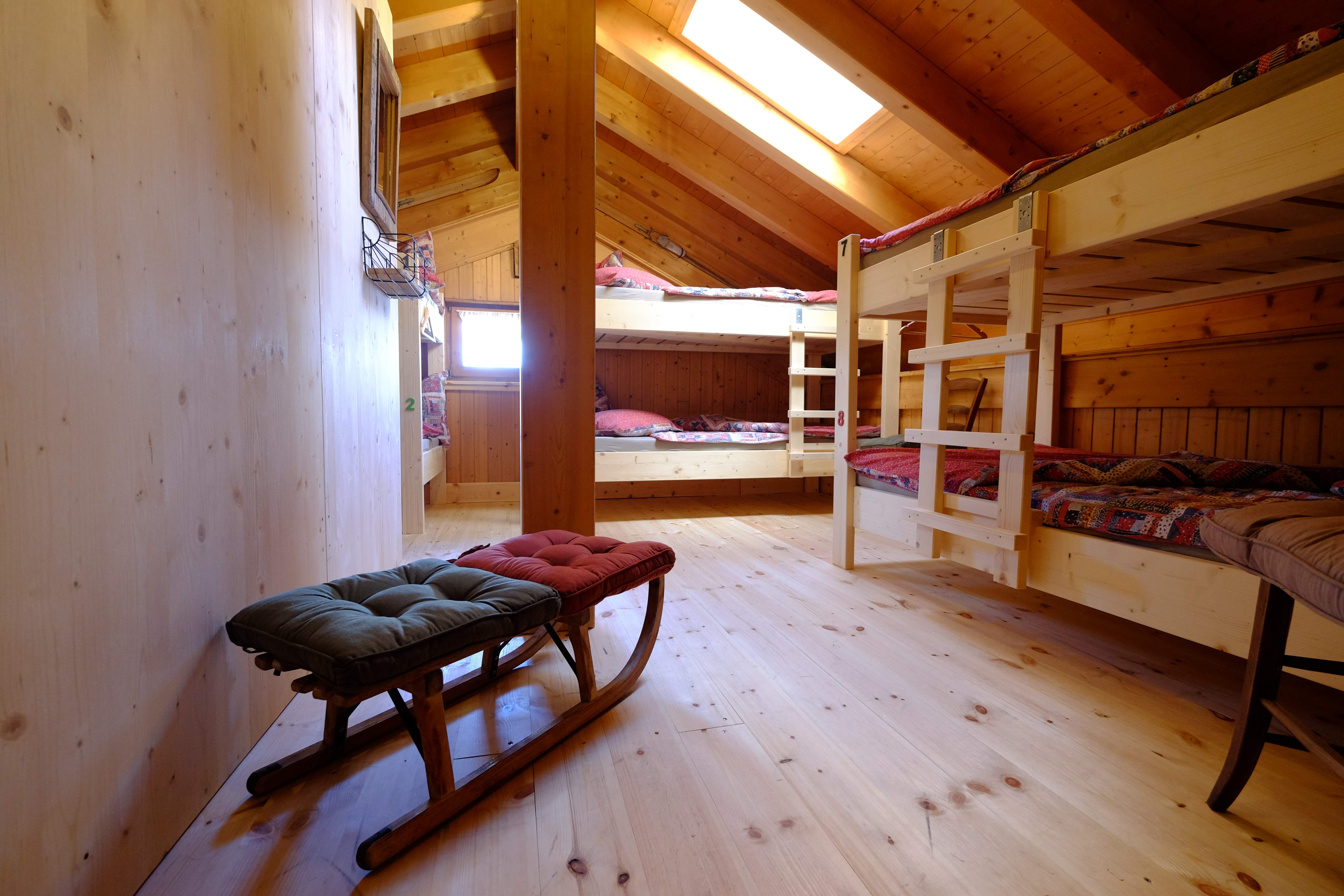Betten auf der Hütte