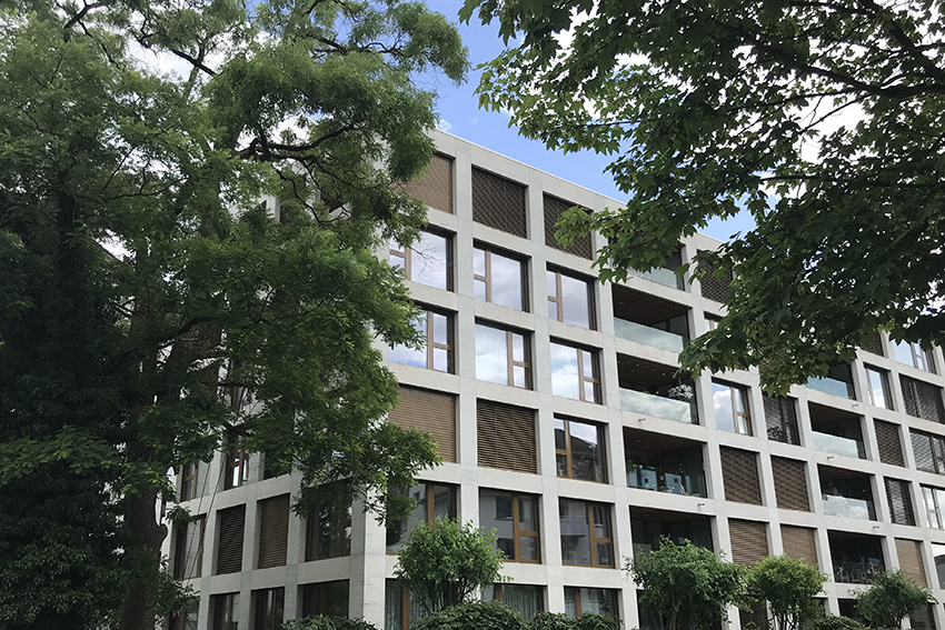 Verdichtung Neubau in städtischem Wohnquartier beim Bahnhof Solothurn.