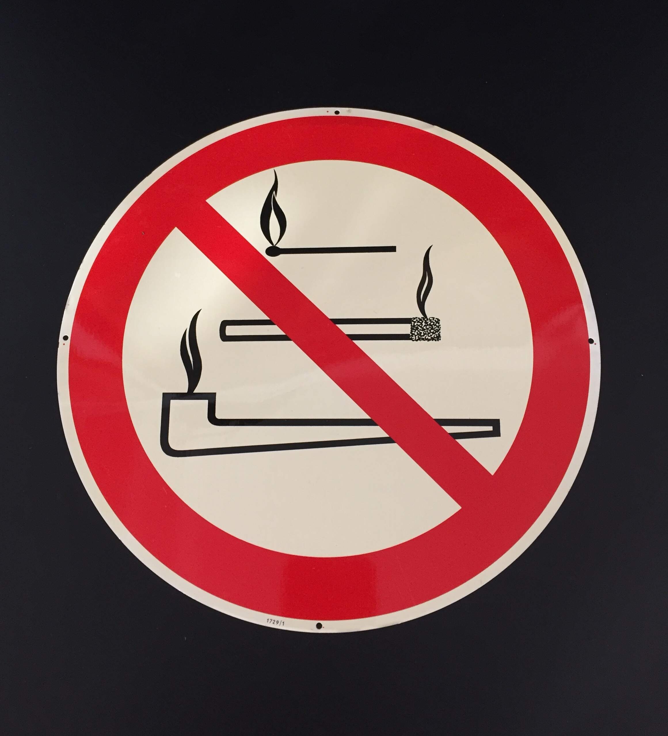 Blechschild Rauchen verboten