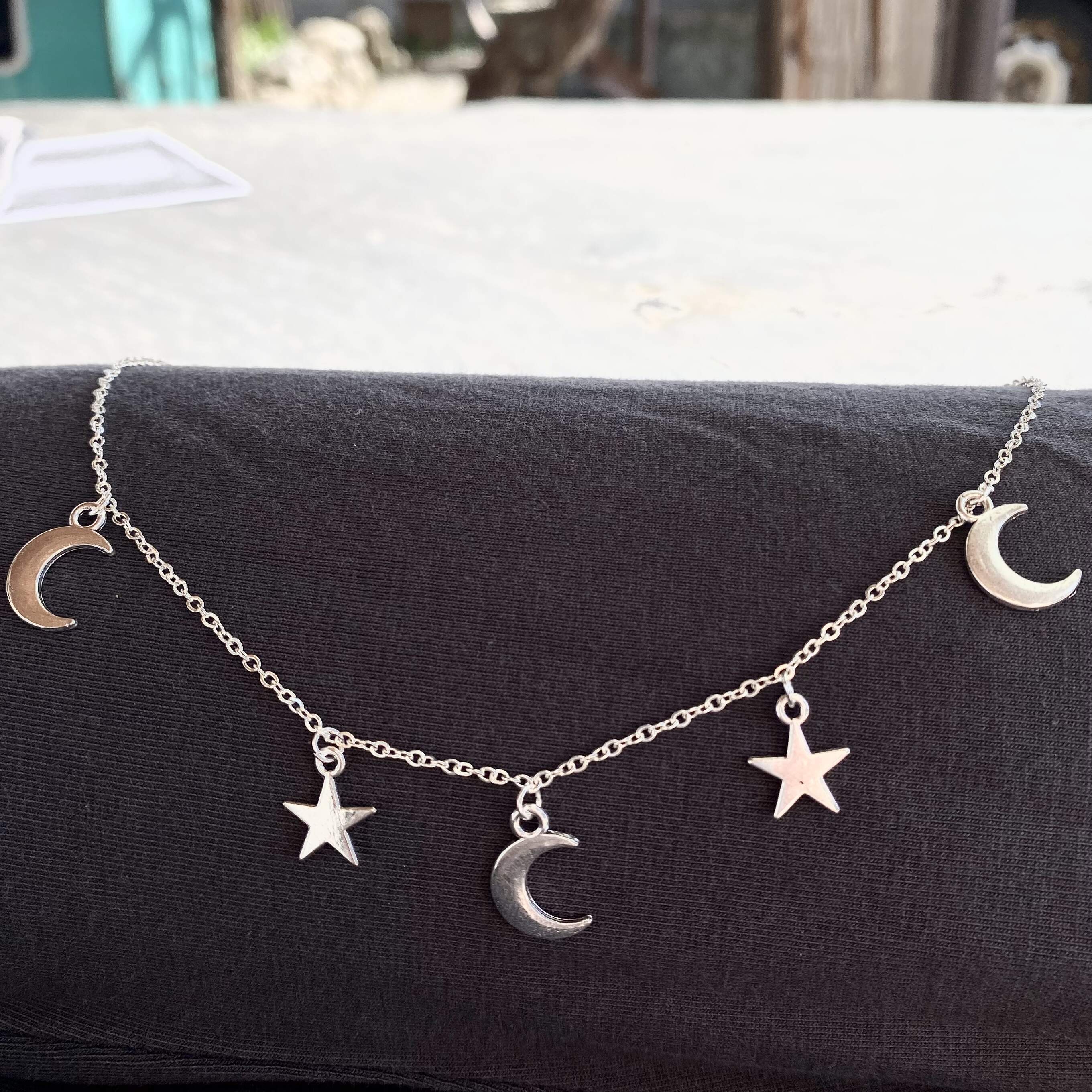 Silver Moon&Star Necklace