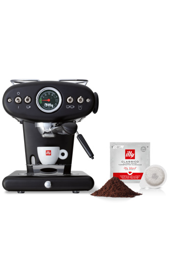X1 Anniversary Schwarz, Espressomaschine für ESE-Pads + Kaffeepulver
