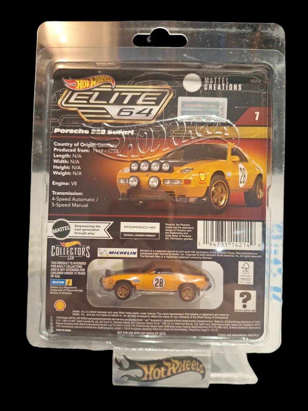 Hot Wheels Premium 2024 Elite 64 Porsche 928 Safari