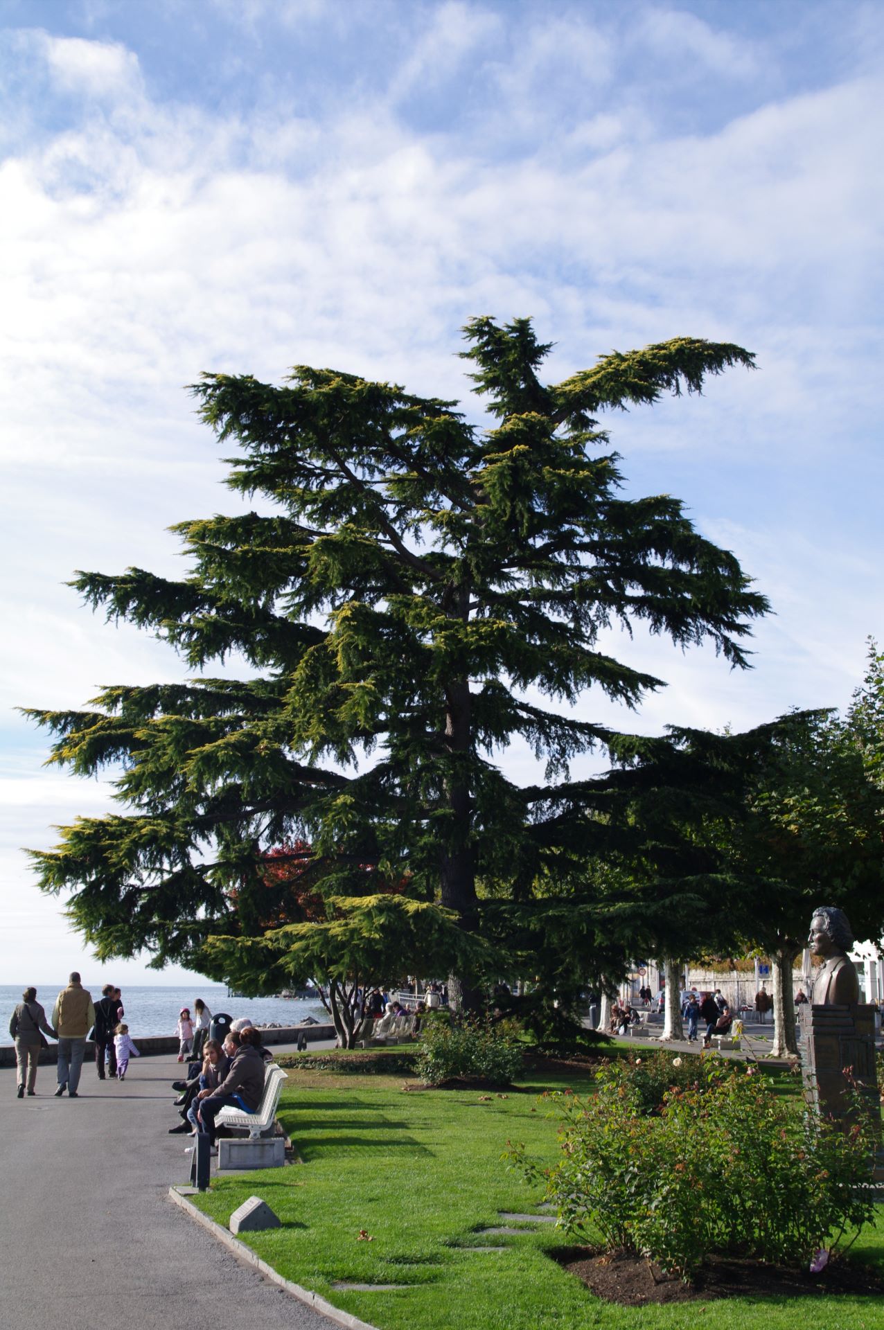 In Vevey kann man wunderbar entlang dem See promenieren