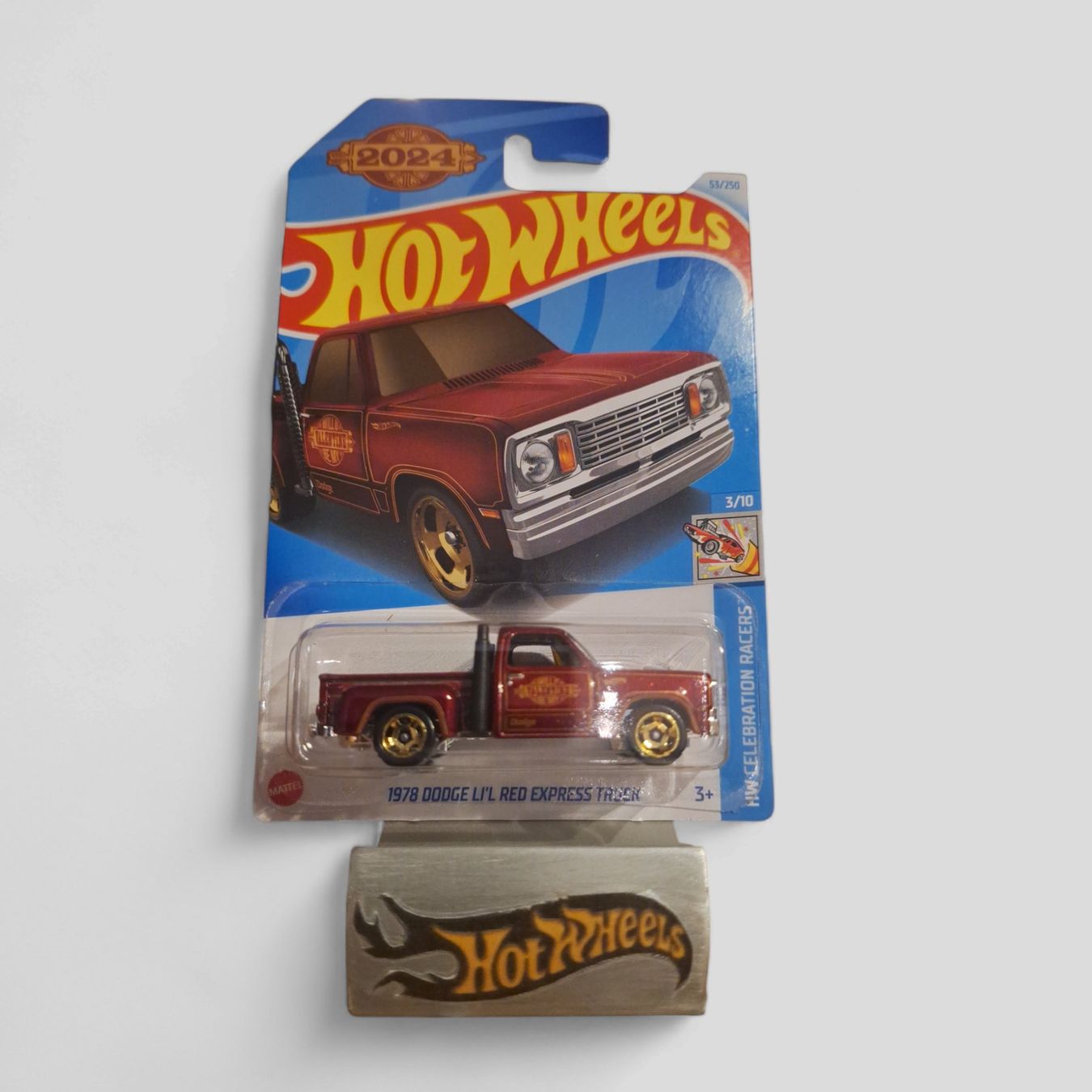 HW Celebration Racers 2024 1978 Dodge Li'L Red Express Truck 3/10 L