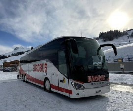 Eurobus im Schnee