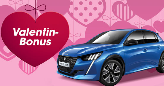 Valentin Bonus auf Peugeot Neuwagen