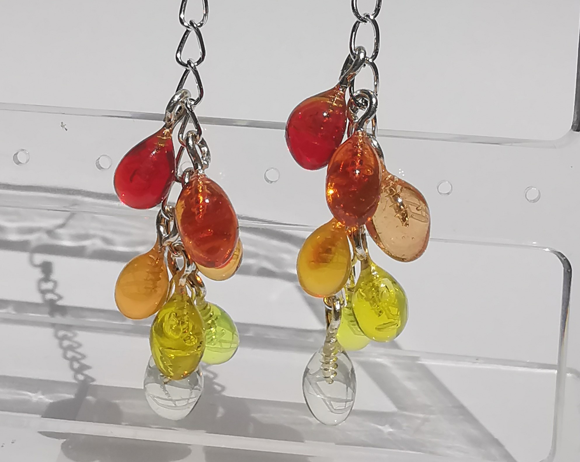 9100 - Coloured Drops Earrings