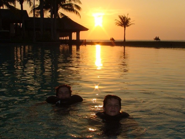 ... or get some refreshment in the pool at sunset