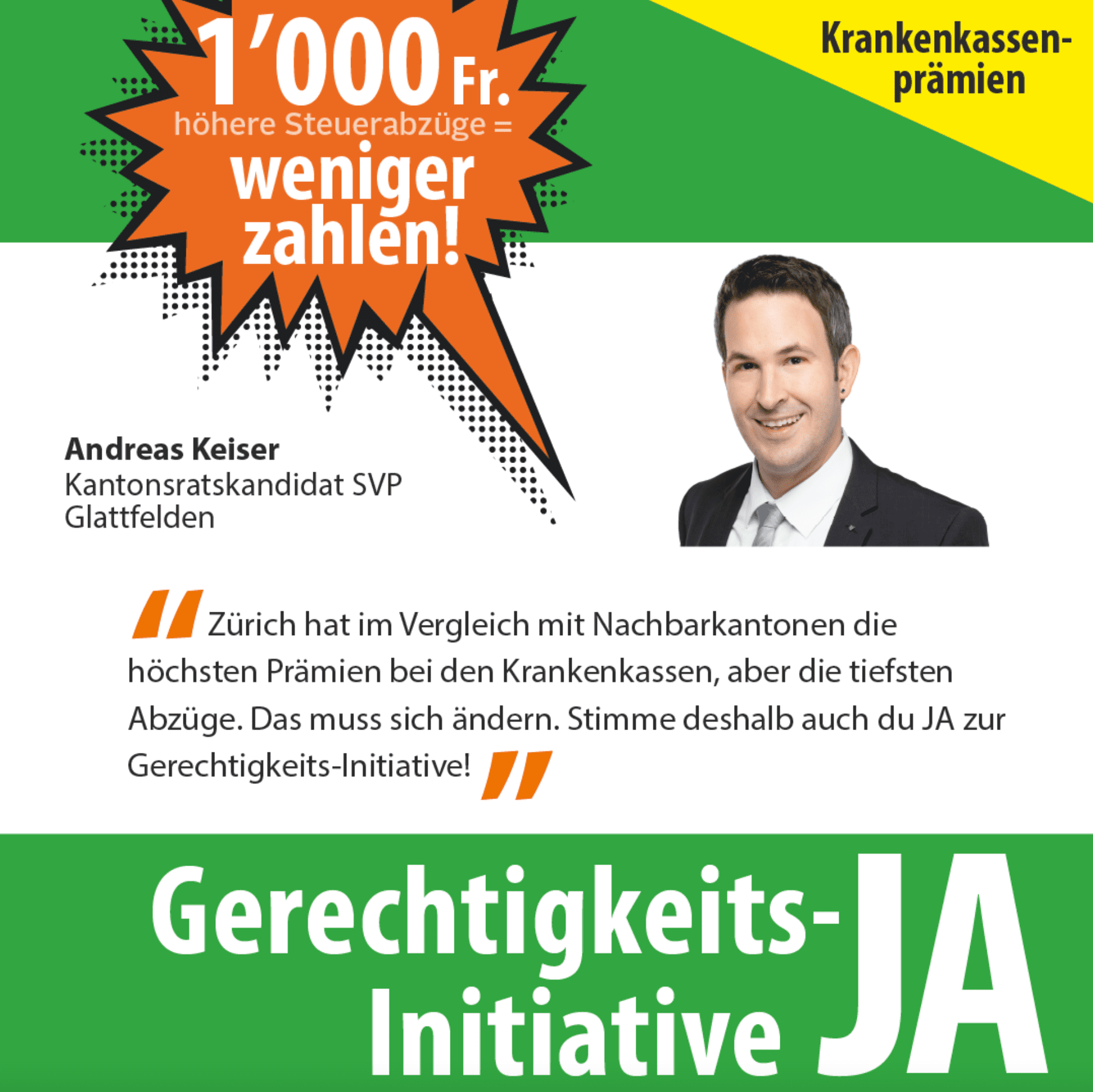 JA zur Gerechtigkeits-Initiative am 27. November 2022 im Kanton Zürich